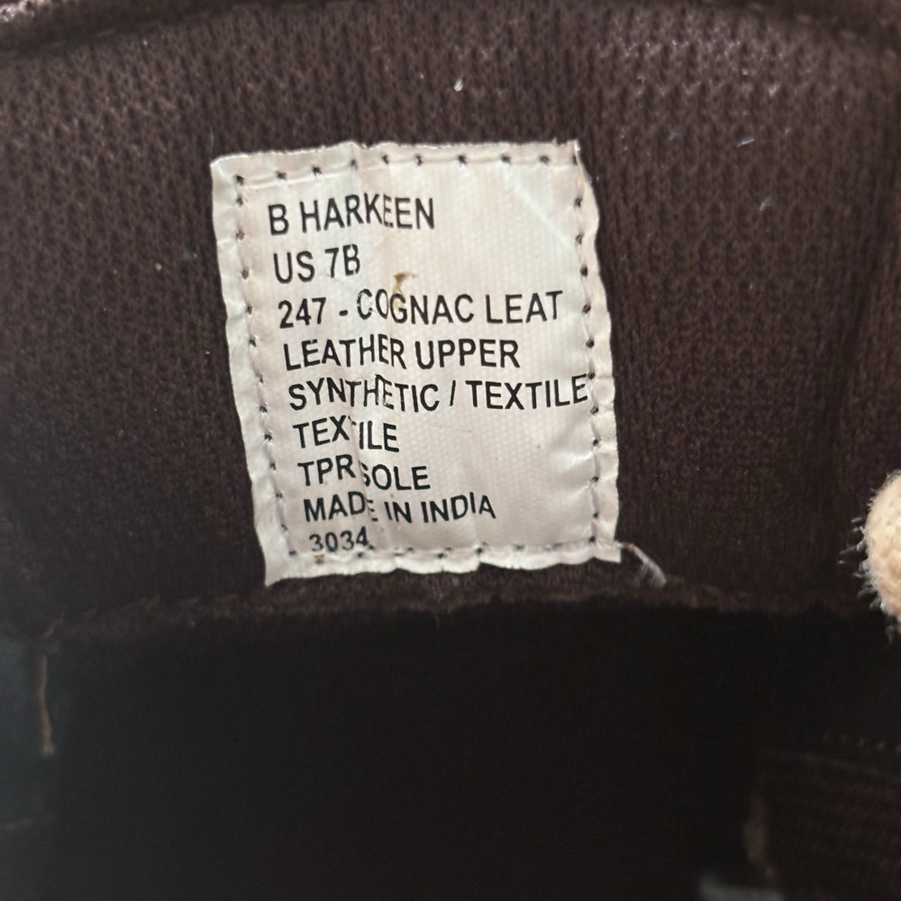 Steve Madden Harken Boys Cognac Leather Lace & Zip Up Sz 7B Chukka Boot - Picture 7 of 13